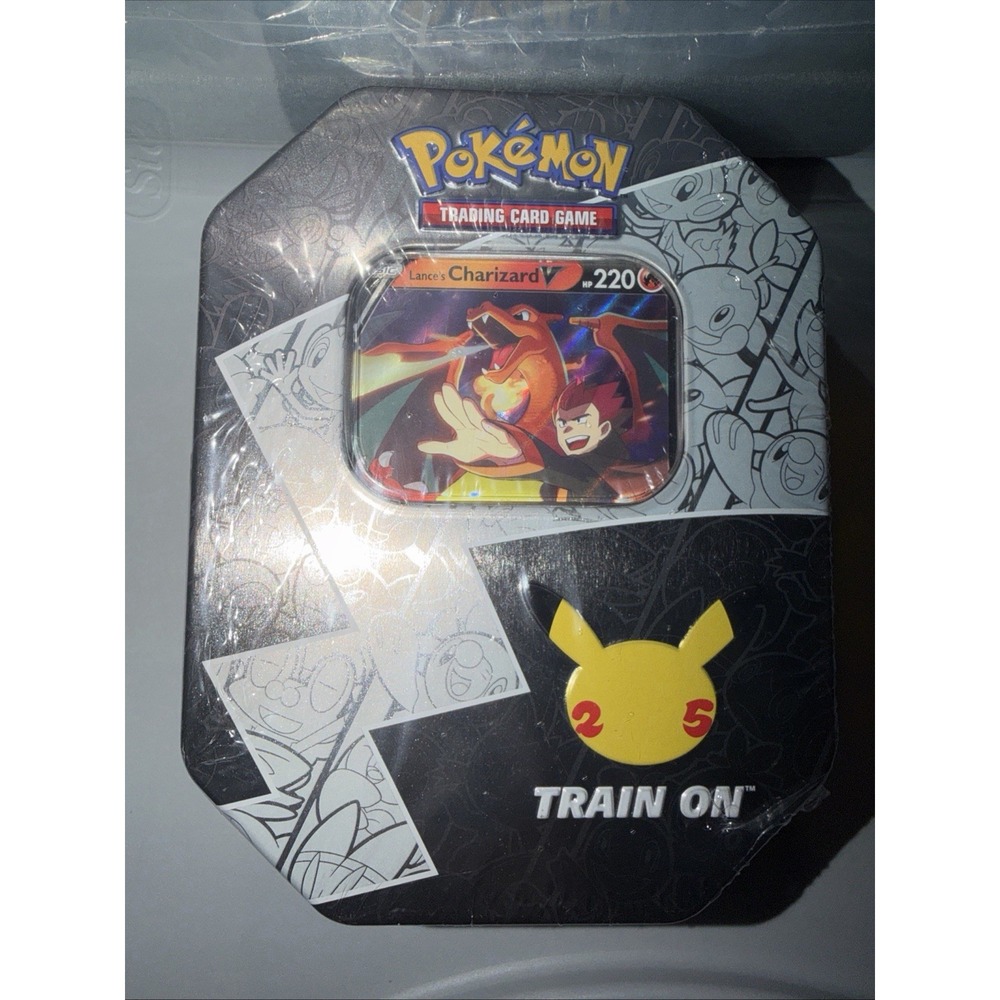 Pokémon Celebrations Lance's Charizard V Tin 25th Anniversary SEALED
